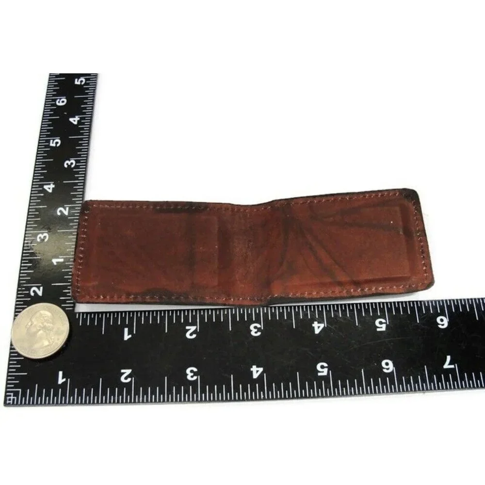 Vintage Rico Leather Money Clip Men Wallet ID Credit Card Holder